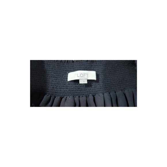 LOFT Women's Black Half Puff Sleeve Flowy Top Size Small - Picture 2 of 7